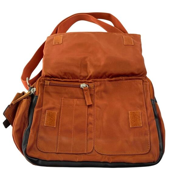 Nine West Unisex Coral Nylon Messenger Pockets Adjustable Crossbody Handbag OS - Picture 7 of 11